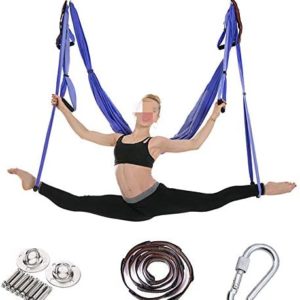ROBDAE Aerial Yoga Swing Yoga Hammock Reverse Gravity Fitness Hammock with Extension Belt and Hanging for Air Yoga Inversion Exercises (Color : Purple, Size : 250x150cm)