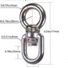 Dakzhou Swing Swivel 360° Rotary Bearing, 820 LB, Hanging Attachment, Swing, Aerial Dance, Hammock Chair, Yoga Swing, Rock Climbing Silver - Image 5