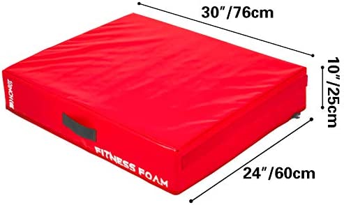 Happybuy 10 inch Thickness Fitness Crash Pad, Max Capacity 880LBS Barbell Crash Cushion Pads, High-Density Foam Filler Weightlifting Protector Falling Pads, One Pair Cushioned Foam Mat for Olympic Weightlifting - Image 2