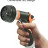 Elctman Garden Hose Nozzle Spray Nozzle, Water Hose Nozzle Comfort-Grip with 8 Adjustable Patterns for Watering Plants & Lawn, Washing car and Pets - Image 4