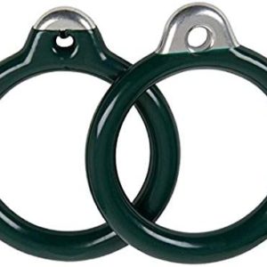 Swing Set Stuff Commercial Round Trapeze Rings with SSS Logo Sticker, Green