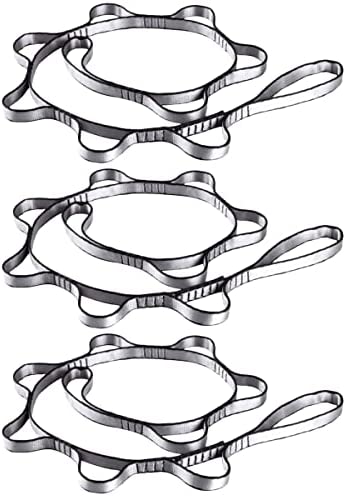 PRETYZOOM 3 pcs Aerial Yoga Flat Belt Anti- Gravity Rope Stretching Strap with Loops for Physical Therapy Yoga Exercise (Silver) - Image 2