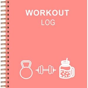 Workout Log for Women & Men - A5 Fitness Planner/Journal to Track Weight Loss, Workout Journal for GYM, Bodybuilding Progress - Daily Health & Wellness Tracker, Pink