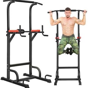 BangTong&Li Power Tower, Pull Up Bar Dip Station/Stand for Home Gym Strength Training Workout Equipment