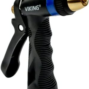VIKING High Pressure Adjustable Hose Nozzle with Brass Tip for Garden Watering and Car Washing