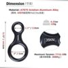 Azarxis 35 KN 50KN Climbing Rescue Figure 8 Descender Large Bent-Ear Rigging Plate Heavy Duty & High Strength Rappel Device Equipment for Rappelling, Belaying, Tree Climbing, Aerial Silks Rigging - Image 2
