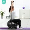 Enovi Fit+ Ball Chair, Yoga Ball Exercise Ball with Adjustable Resistance Bands and Ring Base, Home Gym Workout Set, Stability Ball & Balance Ball Seat to Relieve Back Pain, Multiple Color Size - Image 7