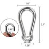 Large Carabiner Clips Heavy Duty, 3 to 5.5inch Stainless Steel Spring Snap Hooks Multitool Climbing Carabiners for Home Gym, Outdoor Traveling, Swing, Hammock, Hiking (3.1inch - 2pcs) - Image 2