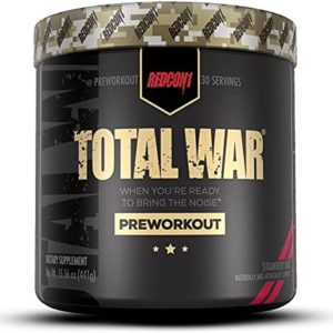 Redcon1 - Total War Preworkout Powder - Strawberry Kiwi - 30 Servings - Insane Energy, Laserlike Focus, Insane Endurance (Strawberry Kiwi)