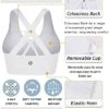 RUNNING GIRL Sports Bra for Women, Criss-Cross Back Padded Strappy Sports Bras Medium Support Yoga Bra with Removable Cups - Image 4