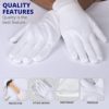 CHARMICS 5 Pairs White Cotton Gloves for Dry Hands, Moisturizing Gloves Overnight, 23cm / 9 Inch Eczema Gloves, Washable SPA Gloves, Premium White Gloves Women and Men - Image 7