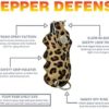 Pepper Defense PD-2 Pepper Spray Keychain w/ Finger Grip Holster for Aim & Accuracy - Maximum Strength 10% OC Police Grade Formula - Emergency Non Lethal Self Defense (Leopard) - Image 2