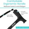 Vive Folding Cane - Foldable Walking Cane for Men, Women - Fold-up, Collapsible, Lightweight, Adjustable, Portable Hand Walking Stick - Balancing Mobility Aid - Sleek, Comfortable T Handles (Black) - Image 4