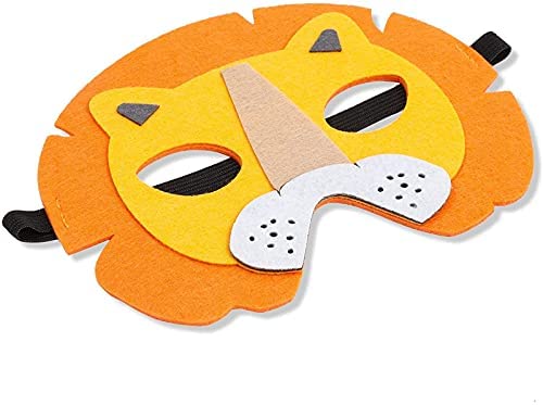 Felt Animal Masks for Jungle Birthday Party Favors (7 x 7.2 Inches, 12 Pack) - Image 2
