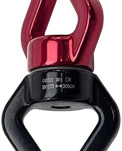 Autoly 30KN Rotating Equipment Suspension Accessory Set, Safety Hook for Tree Swing, Hanging Hammock, Suitable for Aerial Silk, Aerial Yoga, Indoor and Outdoor Rock Climbing, etc.