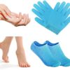 Pinkiou Moisturizing Gloves Socks Set Gel Spa for Moisturize Soften Repairing Dry Hands Feet Cracked Skin Care Silicone inside–Blue - Image 8