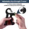 Hxusxjun Grip Strength Trainer,Adjustable Resistance Hand Grip Strengthener 11-132Lbs (5-60kg) with Non-Slip Gripper,Hand Forearm Exerciser for Muscle Building and Injury Recovery - Image 3