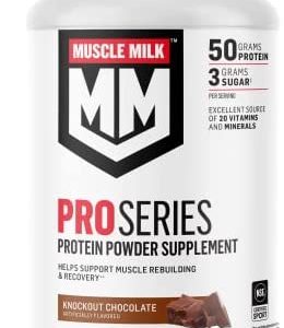 Muscle Milk Pro Series Protein Powder Supplement, Knockout Chocolate, 2.54 Pound, 14 Servings, 50g Protein, 3g Sugar, 20 Vitamins & Minerals, NSF Certified for Sport, Packaging May Vary