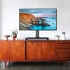 PERLESMITH Swivel Universal TV Stand / Base - Table Top TV Stand for 32-60 inch LCD LED TVs - Height Adjustable TV Mount Stand with Tempered Glass Base, VESA 400x400mm, Holds up to 88lbs PSTVS09 - Image 9