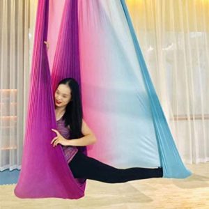 ZCXBHD 5 Meter Premium Yoga DIY Aerial Silks Equipment Aerial Yoga Hammock Safe Deluxe Aerial Kit Antigravity Yoga Swing (Color : E)