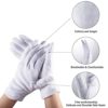 White Cotton Gloves, McoMce 6 Pairs Moisturizing Cosmetic Night Cotton Gloves for Eczema, Moisturizing Gloves for Dry Hands, Cotton Gloves for Hand Spa, White Gloves for Coin Jewelry Inspection (XL) - Image 4