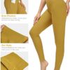 FITTIN High Waisted Yoga Leggings for Women - Ribbed Yoga Pants with Pockets Tummy Control Full-Length Gym Workout Leggings - Image 3