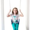 DreamGYM Doorway Swing for Kids Indoor - Trapeze Bar and Gymnastic Rings Combo and Classic Rope Swing for Doorway Gym - Image 6