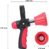 STYDDI Fireman Style Hose Nozzle with Ergonomic Rubber Grip, Heavy Duty Metal Fireman Nozzle with Large On/Off Lever and Adjustable Spray Patterns, for Car Washing, Patio Cleaning - Image 2