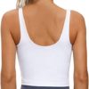 Women’s Longline Sports Bra Wirefree Padded Medium Support Yoga Bras Gym Running Workout Tank Tops - Image 4