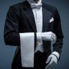 White Stitched Cotton Gloves for Formal Tuxedo Jewelry Inspection, White Gloves for Men, 23 cm/ 9 inches - Image 4