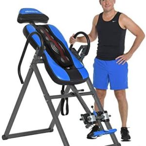 Exerpeutic Inversion Table UL Certified with Heat and Massage Therapy, Blue