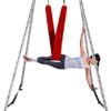 Happybuy Yoga Sling Inversion, 9.6 FT Height Inversion Yoga Swing Stand,Max Capacity 551lbs/250kg Aerial Yoga Frame with 236in/6m Yoga Swing Inversion Sling Body Bundle Safety Belts - Image 9