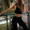 GROTEEN 3 Pack High Waisted Leggings for Women Tummy Control-Workout Running Hiking Autumn Everyday Black Leggings Yoga Pants - Image 4