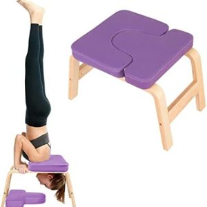 eklipt FINEWISH Yoga Headstand Bench Stand Yoga Chair for Family, Gym - Wood and PU Pads
