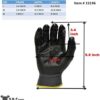 G & F Products 12 PAIRS Mens Working Gloves with Micro Foam Coating - Garden Gloves Texture Grip - men’s Work Glove For general purpose, construction, yardwork, Medium, Model:1519M-12 - Image 2