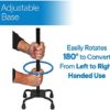 RMS Quad Cane - Adjustable Walking Cane with 4-Pronged Base for Extra Stability - Foam Padded Offset Handle for Soft Grip - Works for Right or Left Handed Men or Women (Black) - Image 5