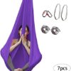 CurcKua 7PCS Aerial Yoga Hammock Silk Yoga Hammock, Aerial Yoga Swing for Inversion Exercises Improved Flexibility - Image 3
