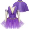 CHICTRY Girls' Circus Trapeze Costume Sparkle Princess Girl Ruffles Leotard with Gloves Dress up Outfits Sets - Image 2