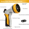 RESTMO Garden Hose Nozzle, Heavy Duty Metal Water Hose Nozzle with 7 Adjustable Spray Patterns, High Pressure Hand Sprayer with Flow Control, Best for Watering Plant & Lawn, Washing Car & Pet, Yellow - Image 2