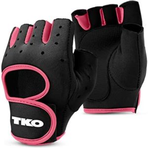 TKO Workout Gloves with Non-Slip Padded Grips - for Gym, Fitness, Exercise, Lifting, Crossfit - Available with Breathable Mesh