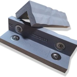 FRICTIONWORKS Vise Jaws. 4" Made in USA Professional Grade Magnetic Soft Jaw Pads for Metal Bench Vise. Med Firm Non-Scratch Polymer. N48 Magnets.