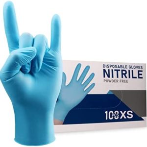Wostar Disposable Nitrile Gloves Powder & Latex Free 4mil Touch Screen Exam Disposable Non-Sterile Nitrile Gloves