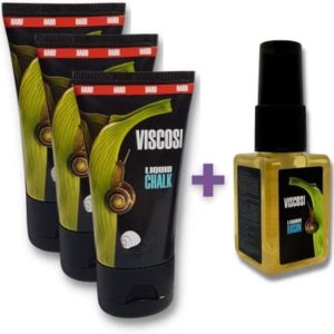Viscosi Pole Grip for poledancing Set. Liquid Chalk-Based Pole Grips (Hard) 3-Pack and Rosin-Based Pole Fitness, Aerial Silks and Aerial Hoop Grip. (1oz x 4)