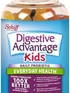 Kids Daily Probiotic Gummies For Digestive Health & Gut Health, Digestive Advantage Probiotics For Kids (80 count bottle) - Natural Fruit Flavor