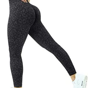 MOOSLOVER Women Leopard Scrunch Butt Lifting Leggings Seamless High Waisted Yoga Pants