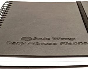 SaltWrap Daily Fitness Planner - Gym Workout Training Log, Weightlifting Exercise Journal, and Food/Diet Tracker - Daily and Weekly Pages, Goal Tracking, Spiral-Bound, 7 x 10 inches