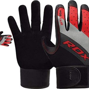 RDX Weight Lifting Full Finger Gym Gloves, Fitness Workout, Breathable with Anti Slip Palm Protection,Great Grip for Bodybuilding, Powerlifting, Weightlifting, Men Women, Strength Training Exercise