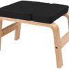 MengK Wooden Yoga Inversion Stool Black - Image 5