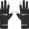 Elastic Summer Gloves for Men, Non-Slip Anti-UV Breathable Gloves, Sunscreen Ice Silk Cooling Thin Fingerless Mittens for Driving Bike Cycling - Image 3