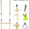 Gardtech Ninja Trapeze Swing Bar, Backyard Playground Obstacle Course Set Attachments for Warrior Slack Line Jungle Gym Play Swing Set (Swing Bar Ring Set-Green) - Image 3